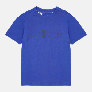 хороша модель Футболка дитяча Adidas B Lin T GS0196 134 см Boblue/White (4064057849483)