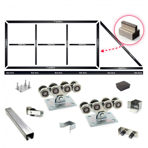 Комплект ворот КСС (Свари сам) на проем 4,5 метра, длина створки 7 метров 200 см, Світ Воріт в Ивано-Франковске