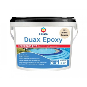 хорошая модель Двухкомпонентная эпоксидная затирка Eskaro Duax Epoxy 2 кг светло-бежевый