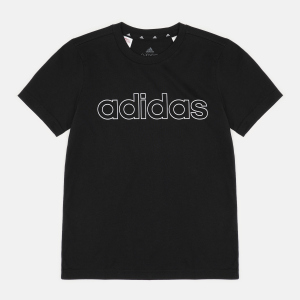 хорошая модель Футболка детская Adidas B Lin T GN4006 128 см Black/White (4064036127007)