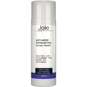 Тонер для обличчя Jole Anti Acne Exfoliating Toner Антиакне з саліциловою кислотою 2% 200 мл (4820243881183) краща модель в Івано-Франківську