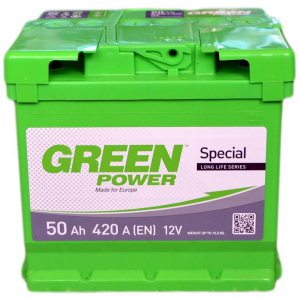 Автомобильный аккумулятор Green Power 50 Ah (+/-) Euro (420EN) (22354) ТОП в Ивано-Франковске