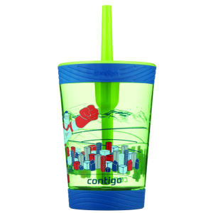 Стакан с трубочкой Contigo Spill Proof Tumbler Blue 420 мл (2115830) ТОП в Ивано-Франковске