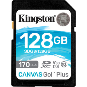 Kingston SDXC 128GB Canvas Go! Plus Class 10 UHS-I U3 V30 (SDG3/128GB) в Ивано-Франковске