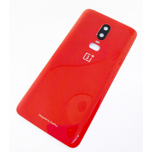 Задняя крышка для OnePlus 6 A6003, красная, Amber Red, оригинал (Китай) + стекло камеры ORIGINAL PRC в Ивано-Франковске