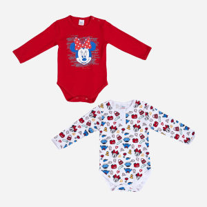 Боді Disney Minnie Mouse MN18363 2 шт 86-92 см Біло-червоне (8691109924391) краща модель в Івано-Франківську