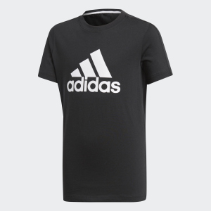 хороша модель Футболка дитяча Adidas BK3496 134-140 см Чорна (100000000274)