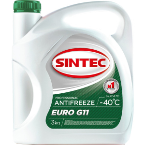 Антифриз Sintec Euro G11 -40°C 3 кг Зелений (990465) краща модель в Івано-Франківську