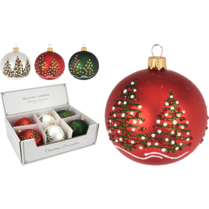 Набор елочных шаров Christmas Decoration 10 см 6 шт TREES DECO (AVG113840) лучшая модель в Ивано-Франковске