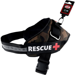 Шлея усиленная Pet Nova Rescue+ M 55-65 см Камуфляжная (HA-RESCUE-CAMUFLAGE-M) (5903031442342) лучшая модель в Ивано-Франковске