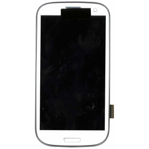 Матрица с тачскрином (модуль) для Samsung Galaxy S3 GT-I9300 Ceramic White белый с рамкой High Copy