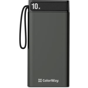 УМБ ColorWay 10000 mAh Metal case Black (CW-PB100LPI1BK-D) ТОП в Ивано-Франковске
