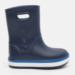 Гумові чоботи Crocs Kids Crocband Rain Boot K 205827-4KB-C10 27-28 Темно-сині (191448389694) краща модель в Івано-Франківську