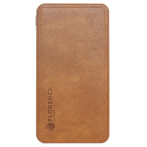 Батарея універсальна Florence LEATHER Li-Pol 10000mAh Brown (FL-3024-N) в Івано-Франківську