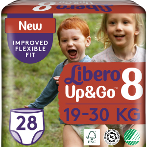 Підгузки-трусики Libero Up&amp;Go 8 19-30 кг 28 шт (7322541091662) в Івано-Франківську