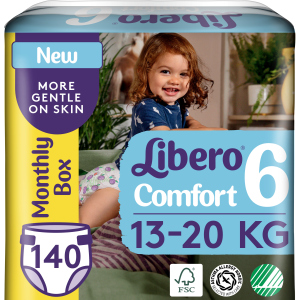 Подгузники Libero Либеро Comfort 6 13-20 кг 140 шт (7322541236445) в Ивано-Франковске