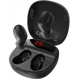 Бездротові навушники Bluetooth BASEUS Encok True Wireless Earphones WM01 Plus Black NGWM01P-01 краща модель в Івано-Франківську