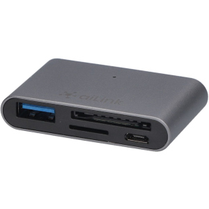 USB-хаб адаптер Ailink Aluminium USB-C Hub Card Reader 4 в 1 Space Grey (AI-C4_sg)