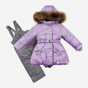 Зимний комплект пуховой (куртка + полукомбинезон) Baby Line Z74-15 98 см Серо-сиреневый (ROZ6400137743) лучшая модель в Ивано-Франковске