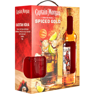 Ромовый напиток Captain Morgan Spiced Gold 0.7 л 35% + кружка (8680325258274_4820178650878) лучшая модель в Ивано-Франковске