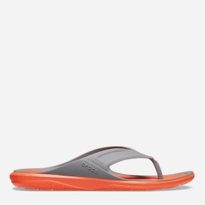 В'єтнамки Crocs Swiftwater Wave Flip Sgy 206242-0EK 39-40 (M7) 24.6 см Сірі з помаранчевим (191448454354) краща модель в Івано-Франківську