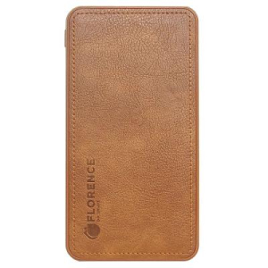 Батарея універсальна Florence LEATHER Li-Pol 10000mAh Brown (FL-3024-N) надійний