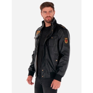 Куртка из искусственной кожи Lee Cooper 10695510-3 L Black (4894534286254) ТОП в Ивано-Франковске