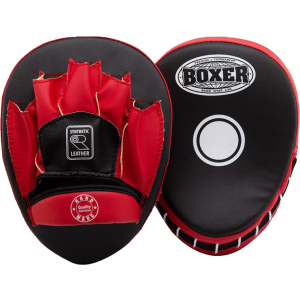 Лапы боксерские гнутые Boxer Черно-красные (2011-01R) в Ивано-Франковске