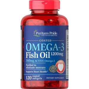 Натуральна добавка Puritan's Pride Omega-3 Fish Oil 1200 мг 100 капсул (025077133260) краща модель в Івано-Франківську