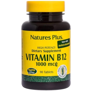 Витамин B-12 (Метилкобаламин), Nature's Plus, 1000 мкг, 90 Таблеток (097467017207)