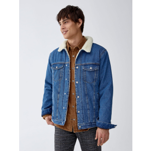 Джинсовая куртка Pull & Bear 9711/504/427 M Синяя джинс (09711504427033) ТОП в Ивано-Франковске