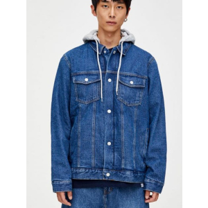 Джинсовая куртка Pull & Bear 9716/500/400 L Синяя джинс (09716500400042) ТОП в Ивано-Франковске