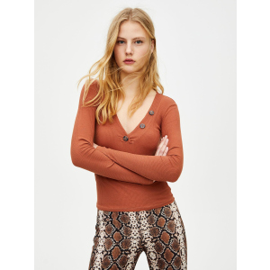 Пуловер Pull & Bear XAZ221111MYAF L Коричневый (DD8000004806266) ТОП в Ивано-Франковске