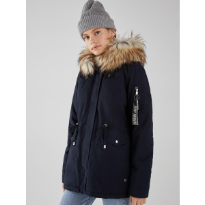 Парка Bershka XAZ293514OWFS S Темно-синяя (DD8000005682456) надежный