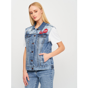 Жилет джинсовий Desigual 18WWEDX7-5183 38 Синій джинс (8434486747128)