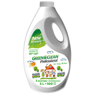 Гель для прання дитячого одягу Green&Clean Professional 3 л (4823069703646) ТОП в Івано-Франківську