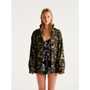 Джинсова куртка Pull &amp; Bear XAZ134035DLCH L Хакі (DD8000002747110) ТОП в Івано-Франківську