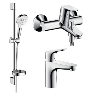 Комплект змішувачів для ванни HANSGROHE FOCUS хром латунь 1092019 рейтинг