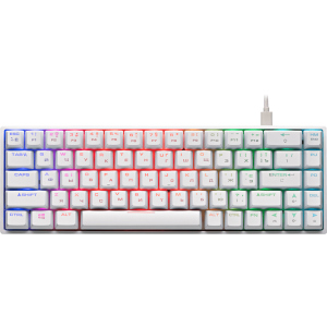 Клавіатура дротова 2E Gaming KG370 RGB 68key Gateron Red USB White (2E-KG370UWT-RD)