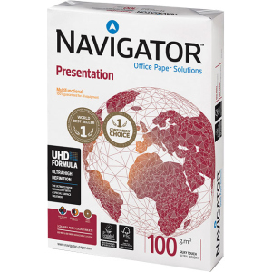 Папір офісний Navigator Presentation A4 100 г/м2 клас A 500 листів Білий (5602024530232) краща модель в Івано-Франківську