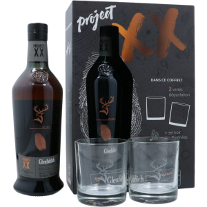 хороша модель Віскі Односолодовий Glenfiddich Project XX 47% 0.7 л у подарунковій упаковці з 2 склянками (3500870066153)