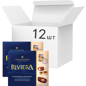 хороша модель Упаковка цукерок Millennium Riviera 125 г х 12 шт (4820075502614)
