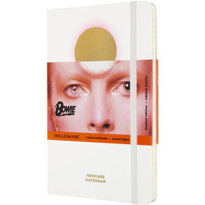 Записная книга Moleskine David Bowie 13 х 21 см 240 страниц в линейку Белая (8053853603807) лучшая модель в Ивано-Франковске