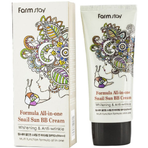 Многофункциональный ББ-крем Farmstay Formula All-In-One Snail Sun BB Cream SPF50+ PA+++ с экстрактом улитки 50 г (8809297384303) ТОП в Ивано-Франковске