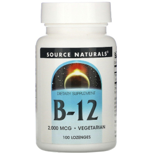 Витамины Source Naturals В-12 2000 мкг 100 таблеток для рассасывания (21078004189) в Ивано-Франковске