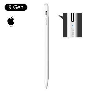 Стілус для планшета Apple iPad 2018-2021 Goojodoq 9 Gen Magnetic Type-C 1.2mm White ТОП в Івано-Франківську