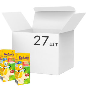 Упаковка соку Беллакт Яблучно-грушевого 200 мл х 27 шт (4814716000702) ТОП в Івано-Франківську