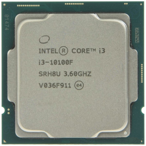 Процессор Intel Core i3-10100F 3,6 GHz (4,3 GHz Boost) (Tray) (CM8070104291318) LGA1200