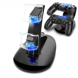 Двойная зарядная станция Dual USB Charging Stand для геймпадов PlayStation (PS4 / PS4 Slim / PS4 Pro) Dualshock 4 Черный Без Бренда лучшая модель в Ивано-Франковске