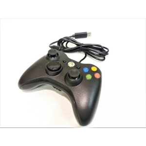 Геймпад проводной Controller Wireless Xbox 360 и компьютера c вибрацией Джойстик для Xbox и ПК 360 Черный